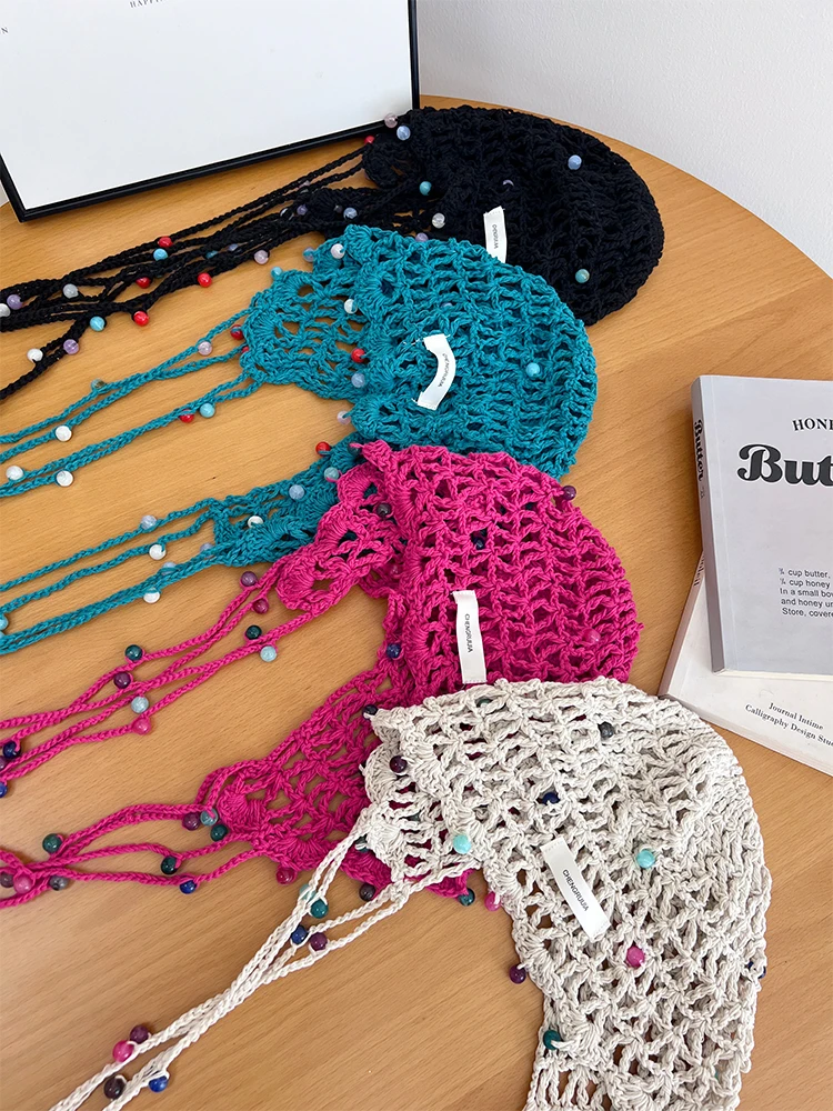 Богемная тканая сумка ручной работы шляпа на голову женская отпускная полая