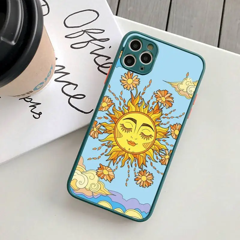 Indie Hippie Art Phone Case for iPhone 14 11 12 13 Mini Pro Max 8 7 Plus X XR XS MAX Translucent Matte Cover