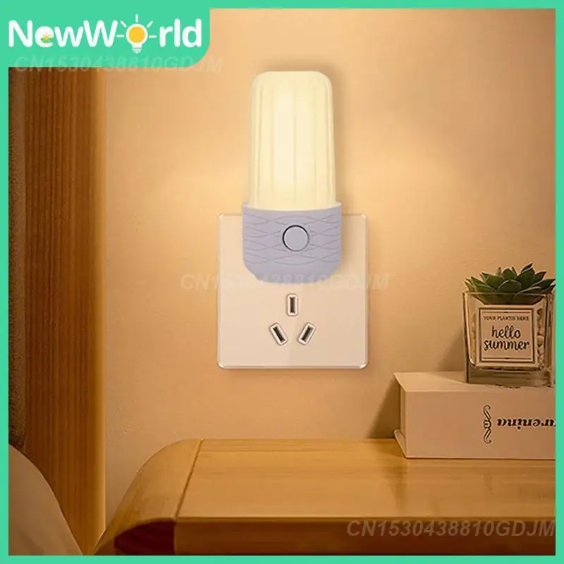 

0.4w Night Light Energy Saving Portable Night Lamp Plug-in Wall Lamp Bedroom Lamp Double Speed Dimming Reading Book Light Led