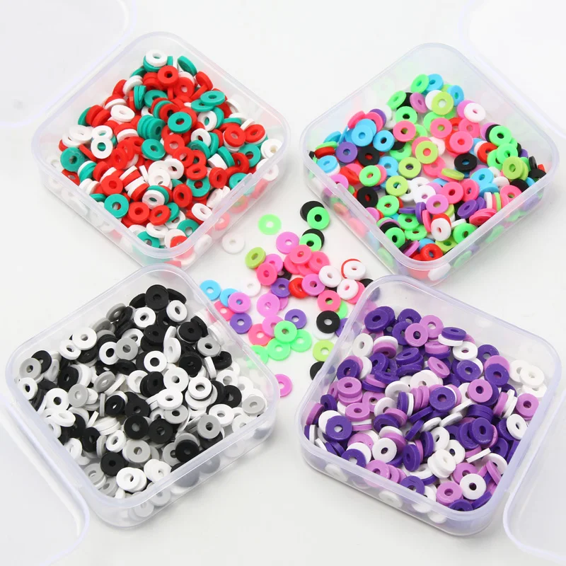 1 коробка 200 шт. 6 мм летние цвета плоские круглые бусины ручной работы из полимерной глины чип диск свободные разделительные бусины раннее ожерелье 1 коробка 200 шт. 6 мм летние цвета плоские круглые бусины ручной работы из полимерной глины чип диск свободные разделительные бусины раннее ожерелье