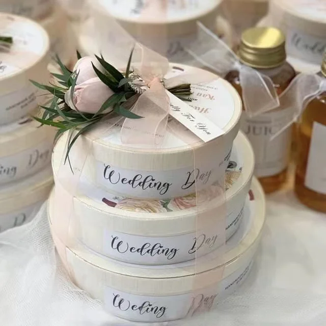 Большой деревянный круглый пищевой контейнер на заказ упаковочная коробка для