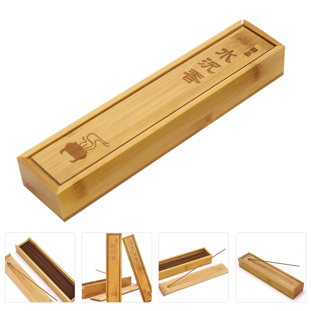 

Stick Holder Burner Box Storage Wood Tray Ash Bamboo Sticks Wooden Tibetan Vintage Case Handmade Bowl Scent Stand Aromatherapy