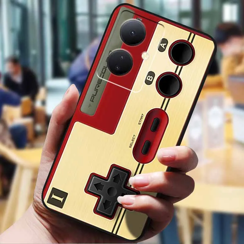 Черный силиконовый мягкий чехол-накладка для Vivo V29 Lite Y78 Plus