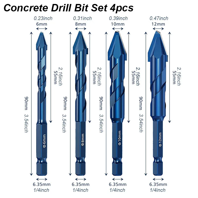 

Спиральные сверла atooltour для бетона