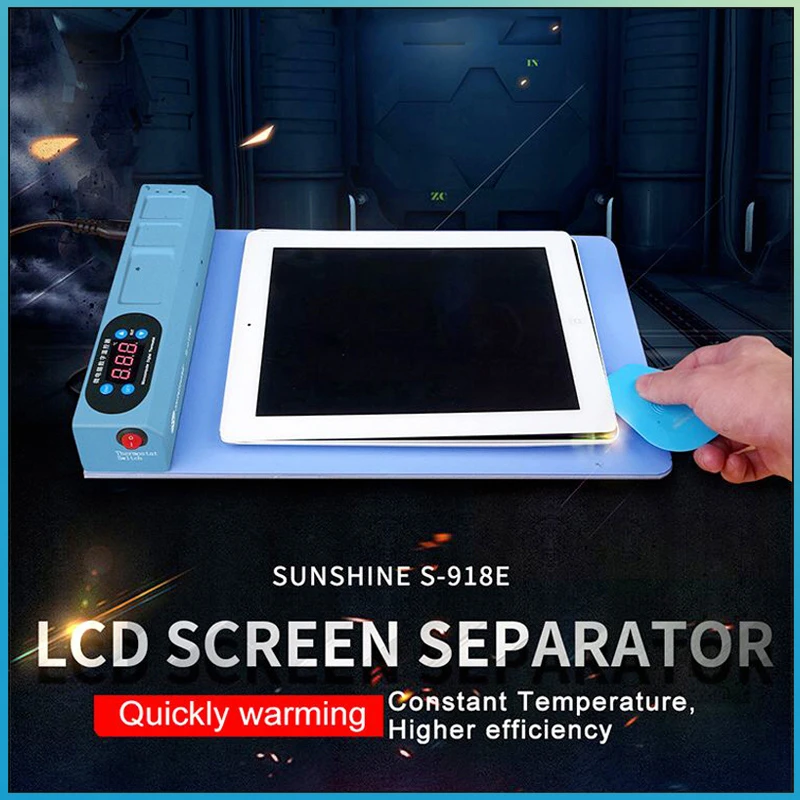 SUNSHINE S-918E LCD Blue Screen Splitter Heating Stage Separator Pad for IPhone IPad LCD Screen Separator Repair Tool