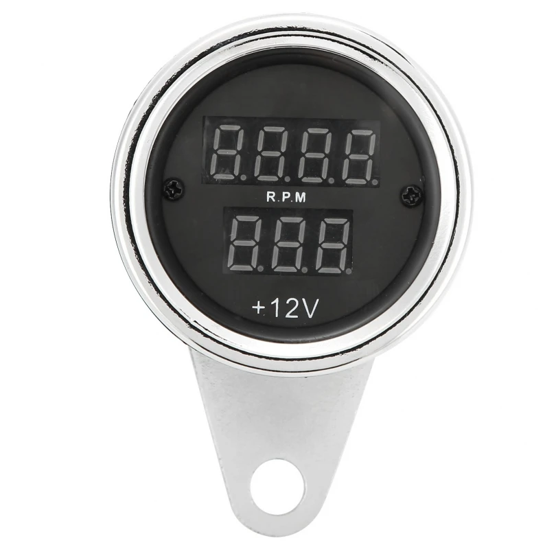 12V LED Metal Odometer Speedometer Digital Voltmeter Gauge Tachometer Speedometer Motorcycle Parts for Motorcycle Speed Gauge