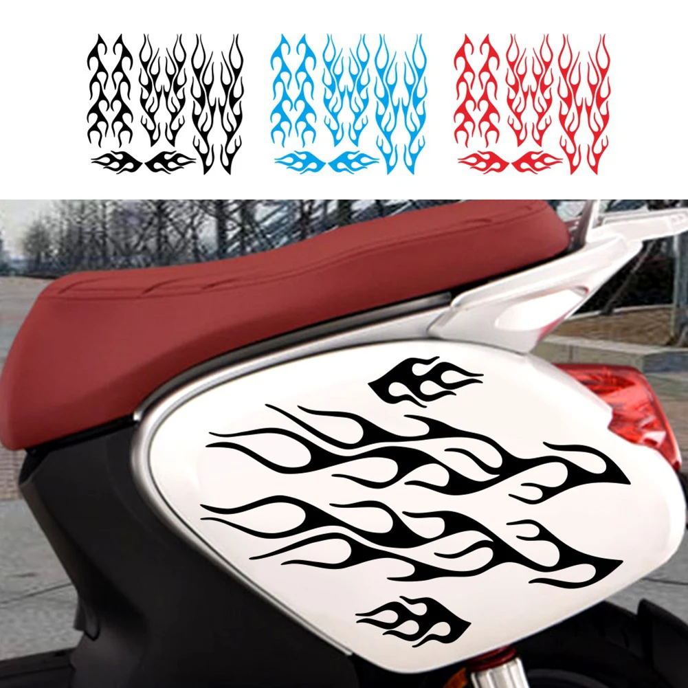 Купи 45x50CM Universal Car Stickers Flame Pattern Decorative Vinyl PVC Sticker Decals Auto Styling For Cars Motorcycles Bike Decorate за 230 рублей в магазине AliExpress