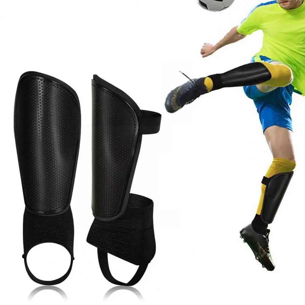 

1 Pair Premium 4 Sizes Football Shin Pads Elastic Strap Adults Soccer Sports Calf Protective Pads Prevent Injuries