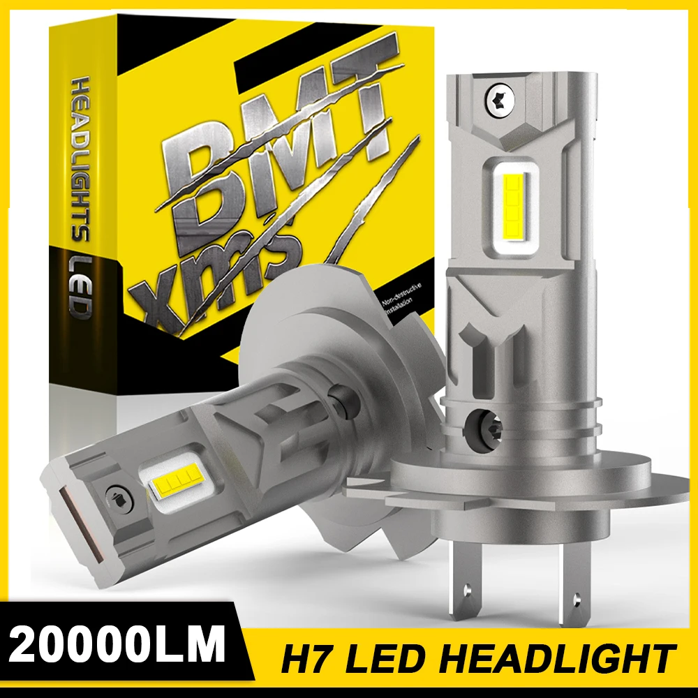 

Bmtxms 2Pcs H7 H18 LED Wireless Fanless In-line CSP Chips Headlight Fog Lights Lamp Bulb Canbus For Audi BMW MAZDA 6500K White