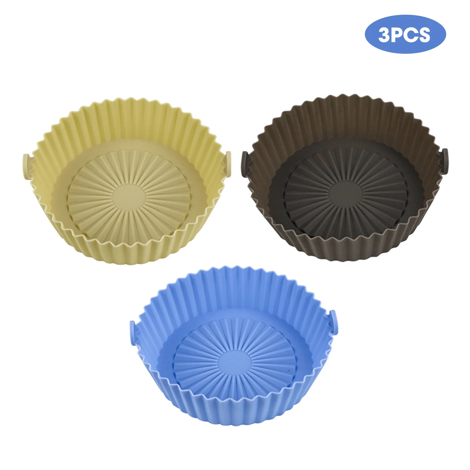 

3Pcs Silicone Air Fryer Bowls For Air Fryer Accessories Selected High Quality Thickened Bowls For Air Fryer Kitchen Gadgets