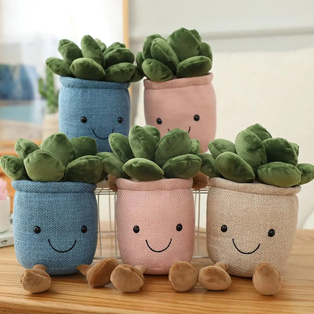 

23cm Lifelike Succulent Plants Plush Stuffed Toys Girl Living Bookshelf Decoration Gift Soft Home Plush Room Sofa Pillow C9p3
