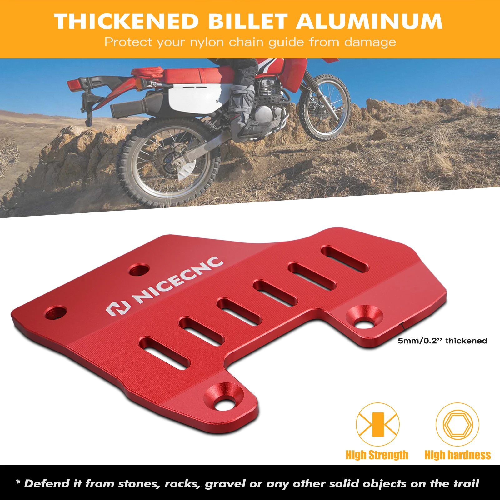 Прочность NiceCNC Направляющая цепи защита для Honda XR 650L XR650L 1993-2023 2022 2021 защитная