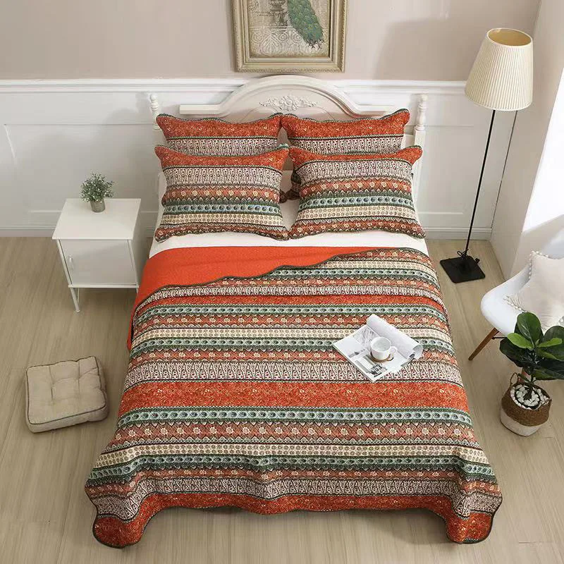 Набор стеганых покрывал с цветочным принтом