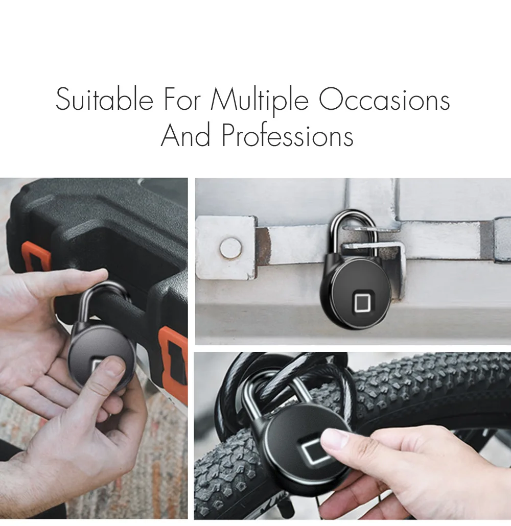 Умный Bluetooth-замок с датчиком отпечатков пальцев управлением через приложение