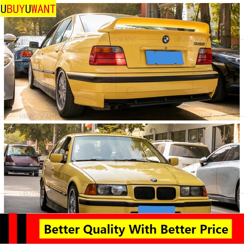 

For BMW E36 M3 Spoiler 1990-2000 BMW M3 Series Spoiler with Light ABS Plastic Materail Unpainted Spoiler For BMW E36 M3 Spoiler