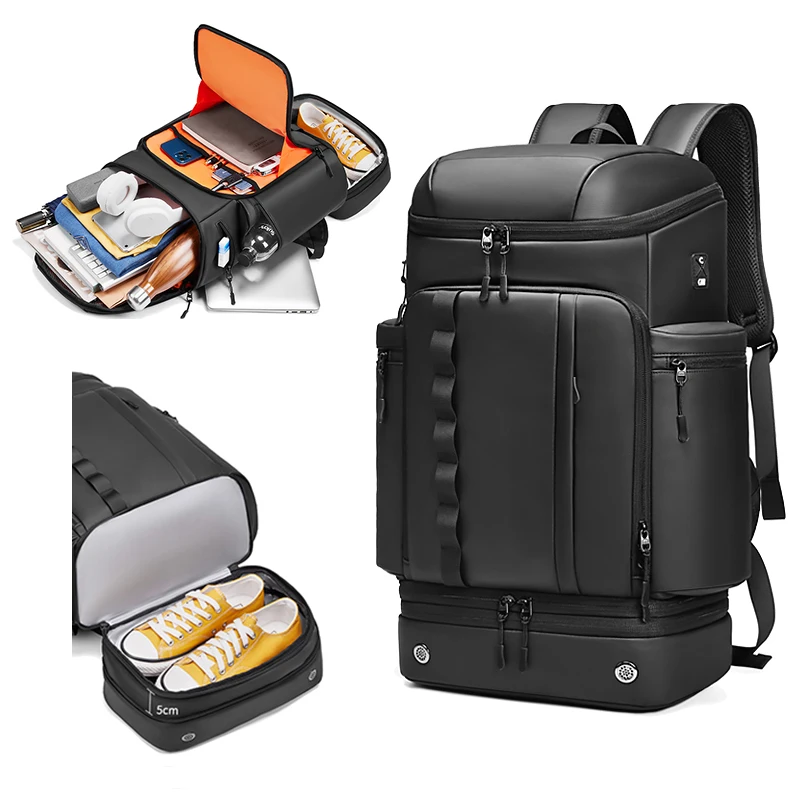 Мужской походный рюкзак 50 л водонепроницаемая ткань Оксфорд с застежкой-молнией