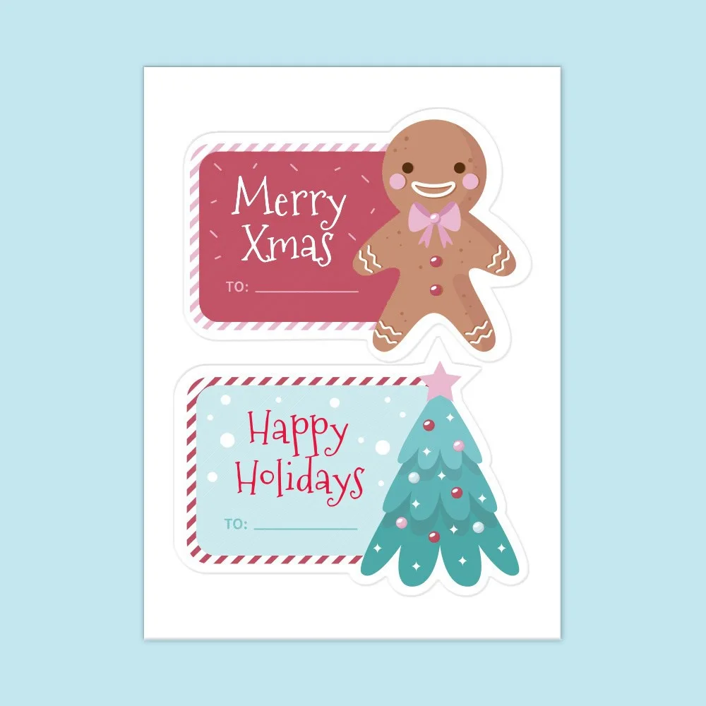 

Новогодние стикеры из бумаги