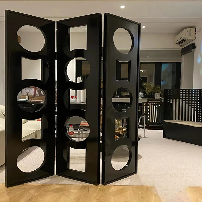 

ins light luxury metal net red screen folding removable Nordic partition handmade fabric can be customized original hot sale