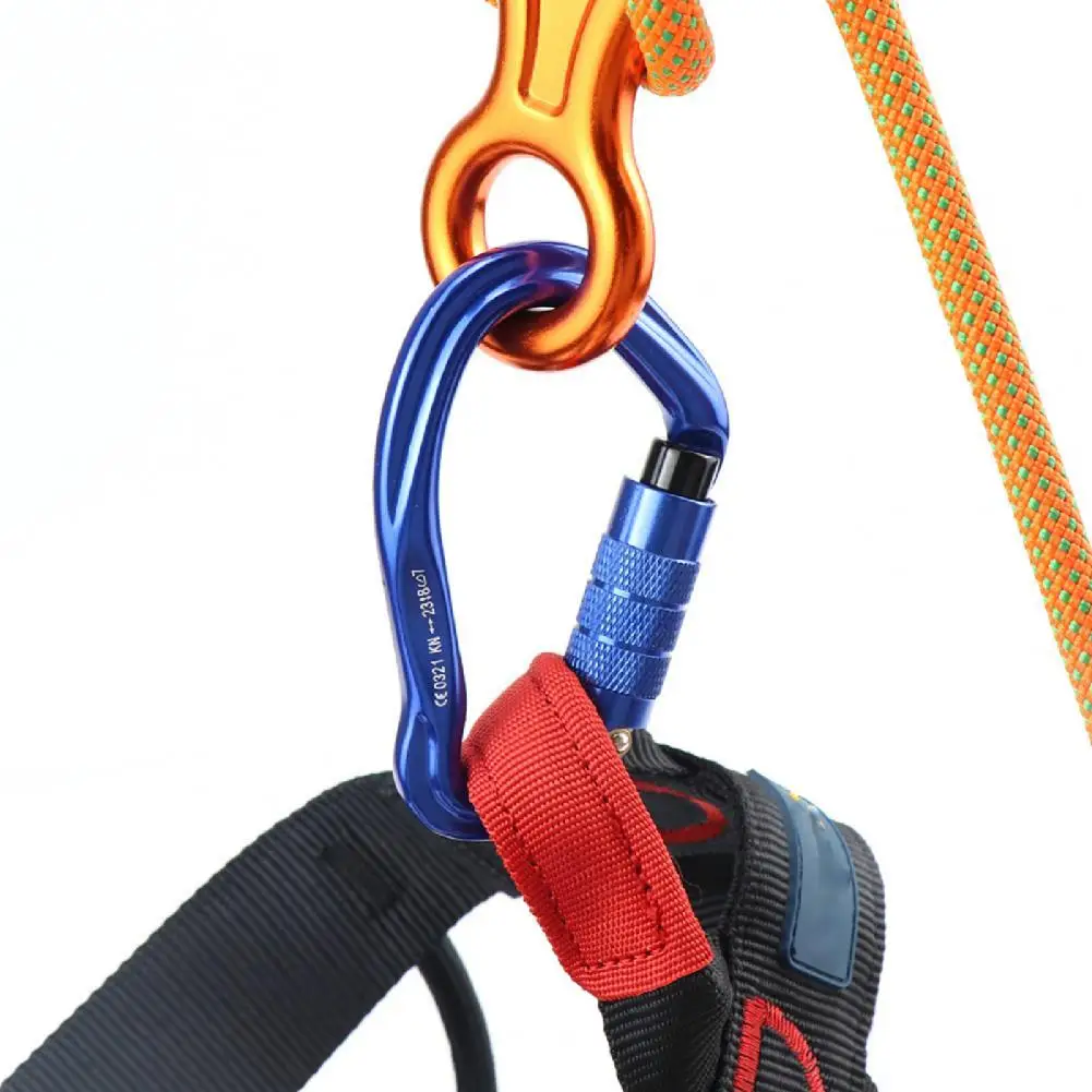 

Aluminum Alloy Waterproof Mountaineering Hook Climbing Carabiner Rock Climbing Auto Locking Pear-shaped 7075 for Rock Climbing