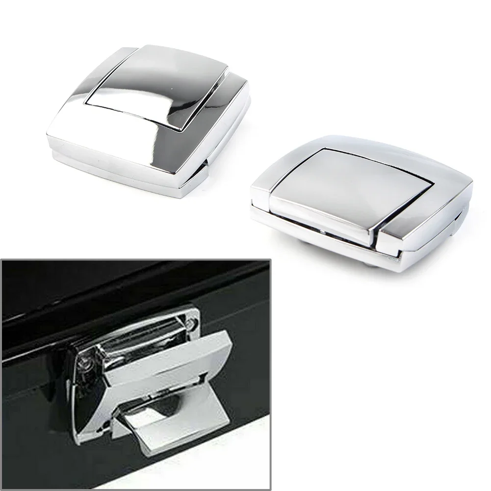 

2x хромированные замки для багажника мотоцикла для Harley Davidson Touring Road King Electra Street Glide FLHX FLTR FLHT 1980-2013