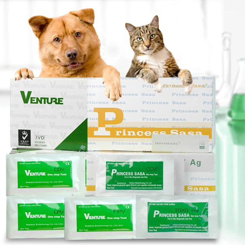 

Paperboard Pet FPV CPV CCV Test Strip Cat Nose Test Strip Disease Poison Cat Dog Calicivirus Antigen Detection Card FCV Tests