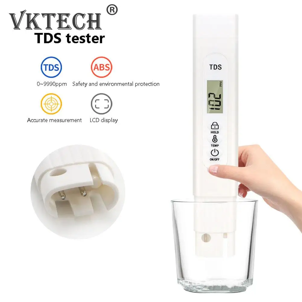

LCD Digital TDS Temperature Water Tester Pen Handheld Water Quality Analysis Meter Measurement Detection Monitor