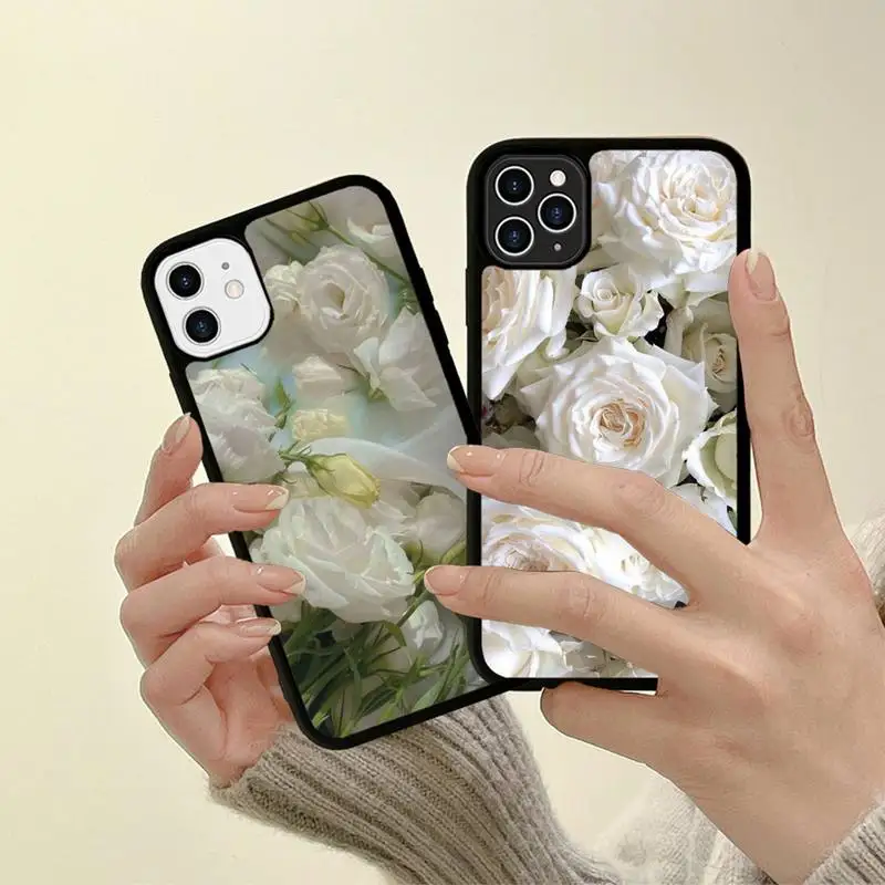

Peonies beautiful flower Phone Case Silicone PC+TPU Case for iPhone 11 12 13 Pro Max 8 7 6 Plus X SE XR Hard Fundas