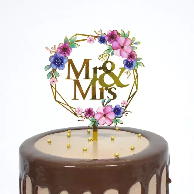 

Acrylic Wedding & Engagement Cake Topper Lover Valentine's Day Baking Decoration You&me Anniversary Cake Party Favors