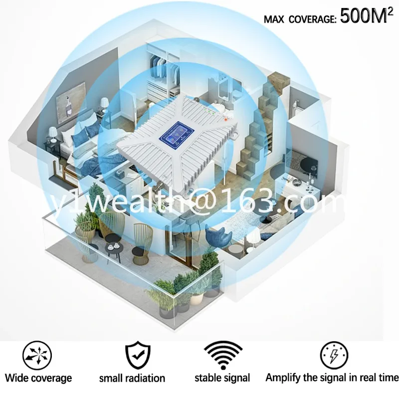 Фото Усилитель мобильной сети 2G 3G 4G GSM WCDMA LTE, 900/2100 МГц, 2.60 квадрильонов, трехдиапазонный, 70 дБ №4