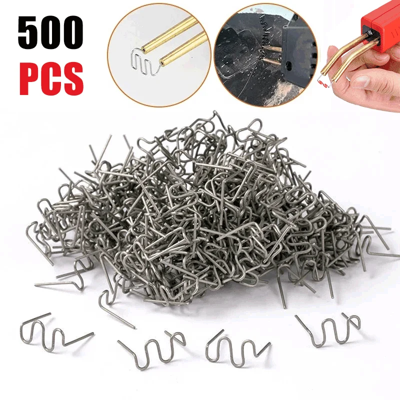 

500PCS 0.6/0.8mm Hot Stapler Staples For Car Bumper Plastic Welder Automotive Repair Kit Hot Stapler Welding Wire Soldering Tool