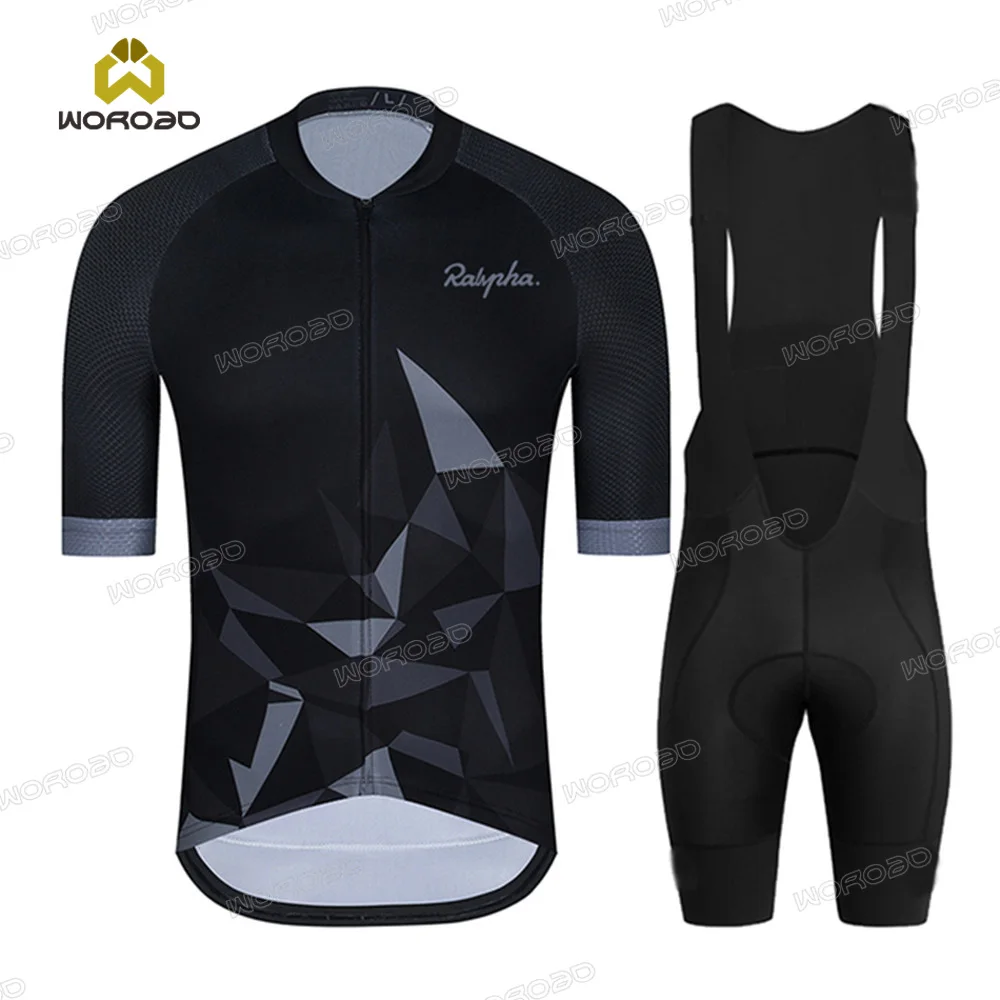 Комплект одежды для велоспорта ralvpeng мужской летний дышащий с коротким рукавом