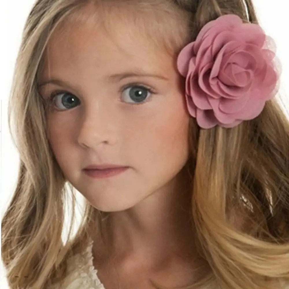 Заколка для волос с искусственными цветами розы новинка шифоновый головной убор