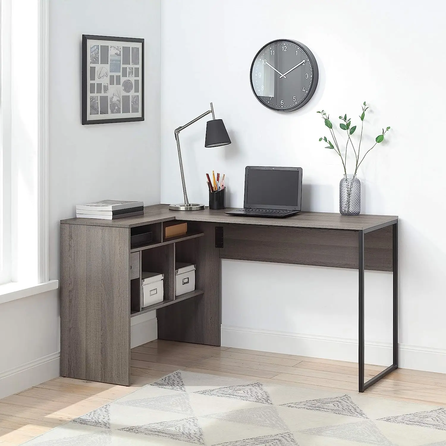

Lane L-Shaped Desk, Farm Oak