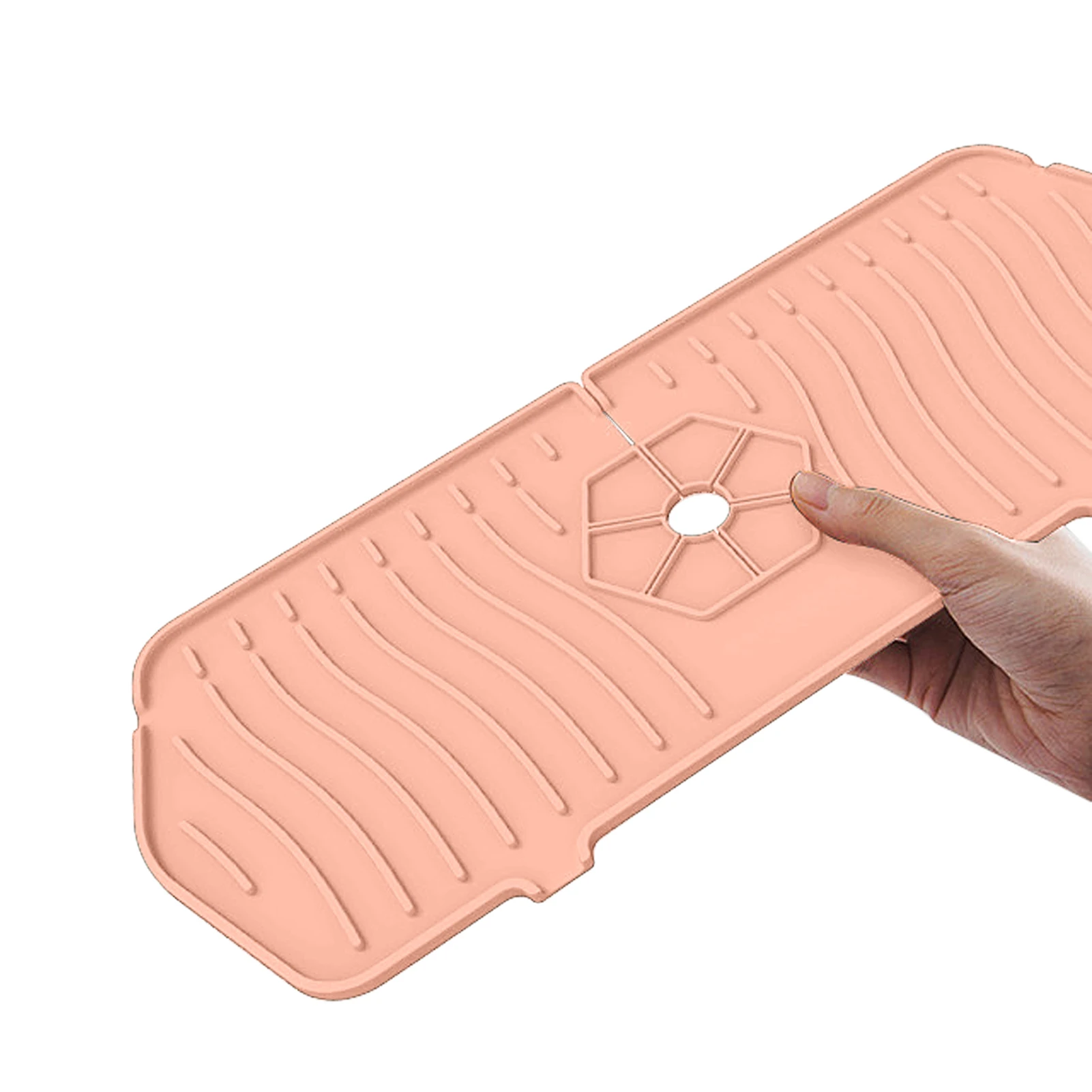 

Silicone Faucet Water Catcher Mat Faucet Water Catcher Mat Dish Drying Mat Behind Faucet Drip Catcher Reusable Easy To Air Dry