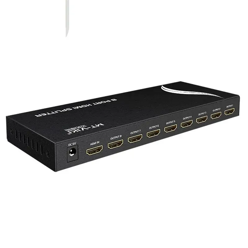 

HDMI splitter 1 into 8 out of one of eight HDMI splitter eight 3 d1080p sharing