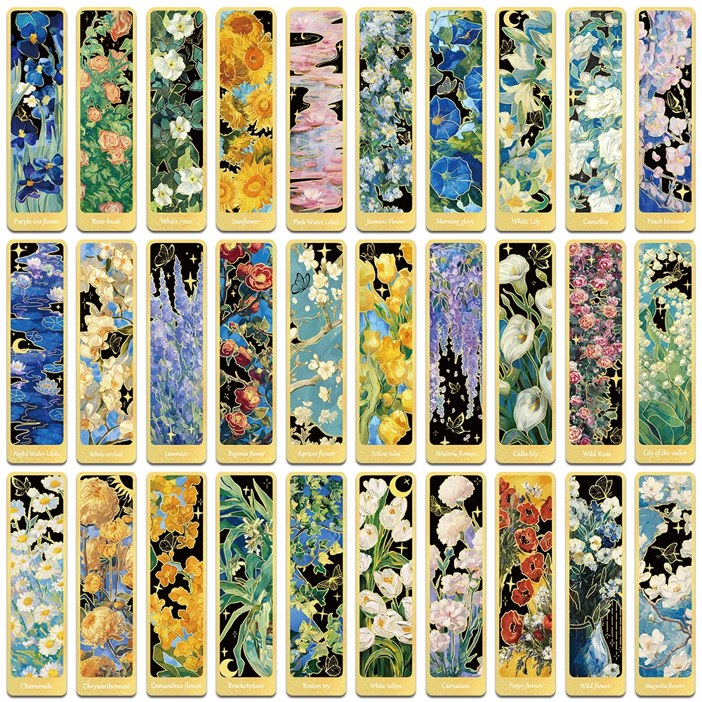 

30 шт., бумажная закладка PickJoy, цветы, роза