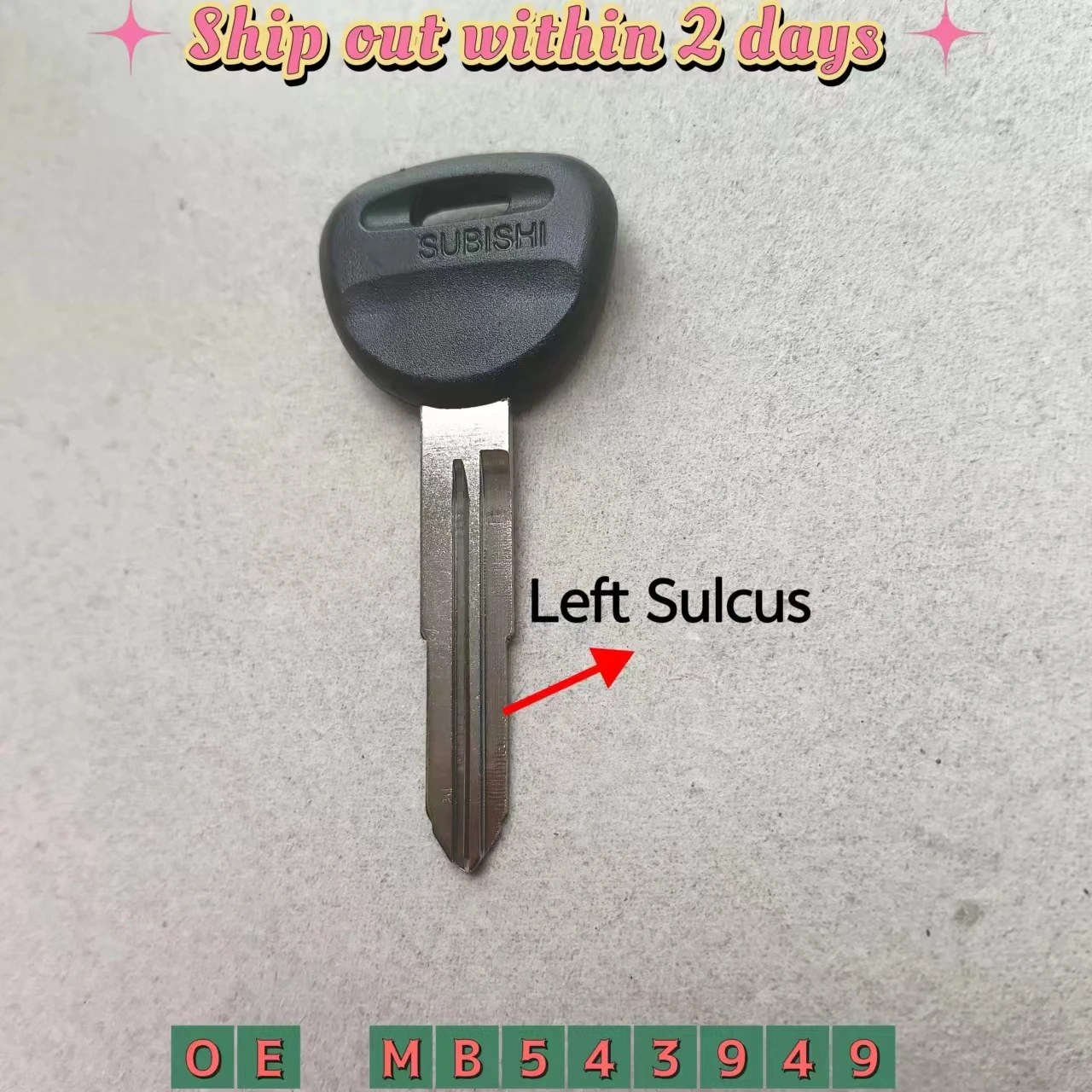 Левый секусный необрезанный пустой ключ для Mitsubishi PAJERO Galant 3000GT Diamante Eclipse MB 543949