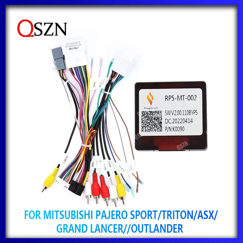 

Car Radio Canbus Box MT-SS-07/RP5-MT-002 For Mitsubishi PAJERO SPORT TRITON ECLIPSE ASX Outlander Wiring Harness Power Cable