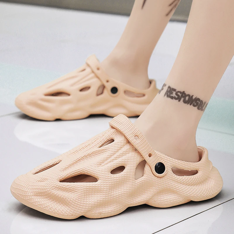 

Summer Men Sandals Beach Shoes Men Slippers Brand EVA Sandals Slip-On Breathable Unisex Hole Slides Casual Shoes Zapatos Hombre