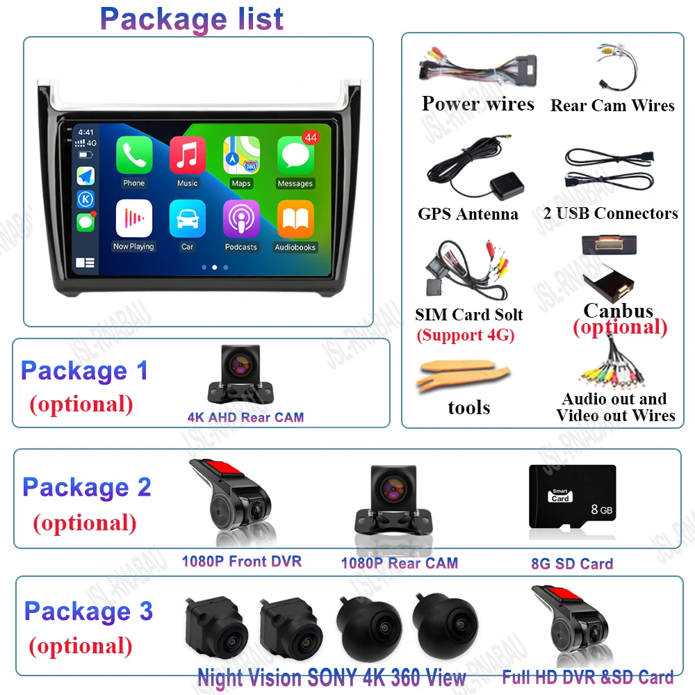 Фото Автомобильный радиоприемник 2Din Android 15 Стерео для Volkswagen VW Polo Sedan 2008-2015 GPS-навигация Мультимедийное зеркало L-ink BT WIFI QLED DSP №4