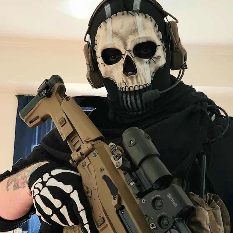 CoD - Ghost' costume I wore for work as charity for halloween :  r/Halloween_Costumes