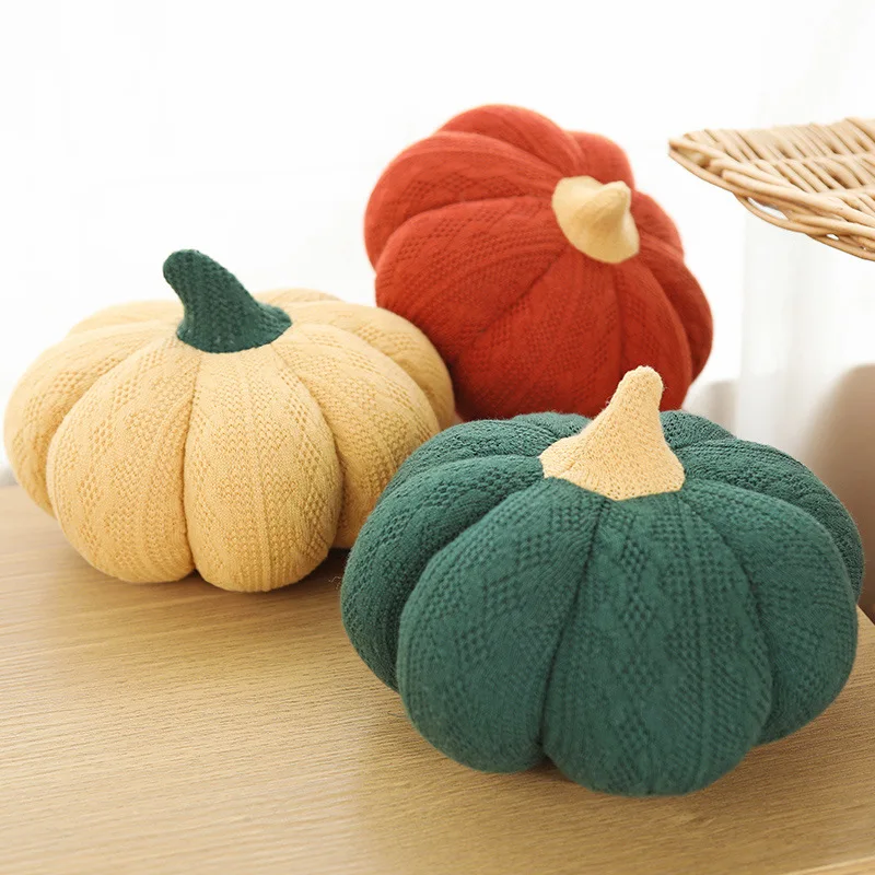 

20/40cm Woolen Pumpkin Plush Toy Kids Cushion Sofa Bed Vegetables Pillow Soft Stuffed Doll for Children Halloween Christmas Gift