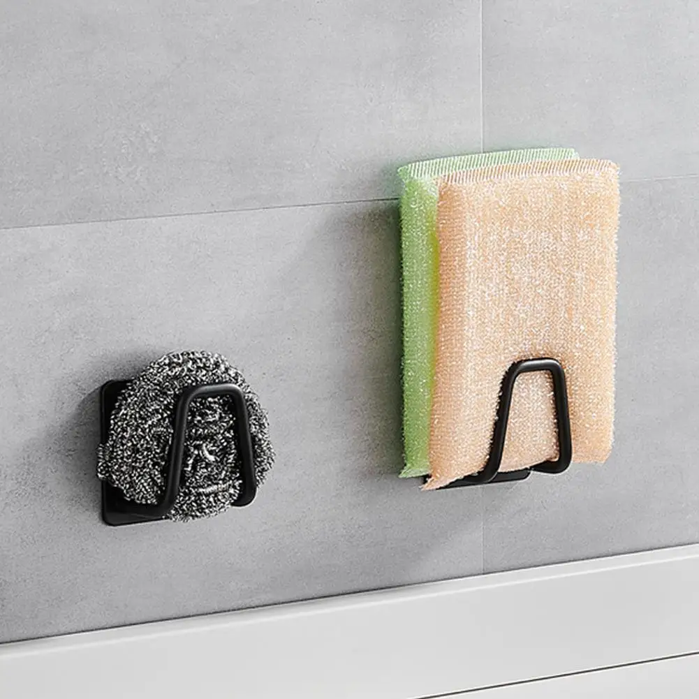

Kitchen Organizer Sponge Holder Soap Drying Rack Self Adhesive Sink Drain Racks Stainless Steel Sink Wall Storage Racks Hooks