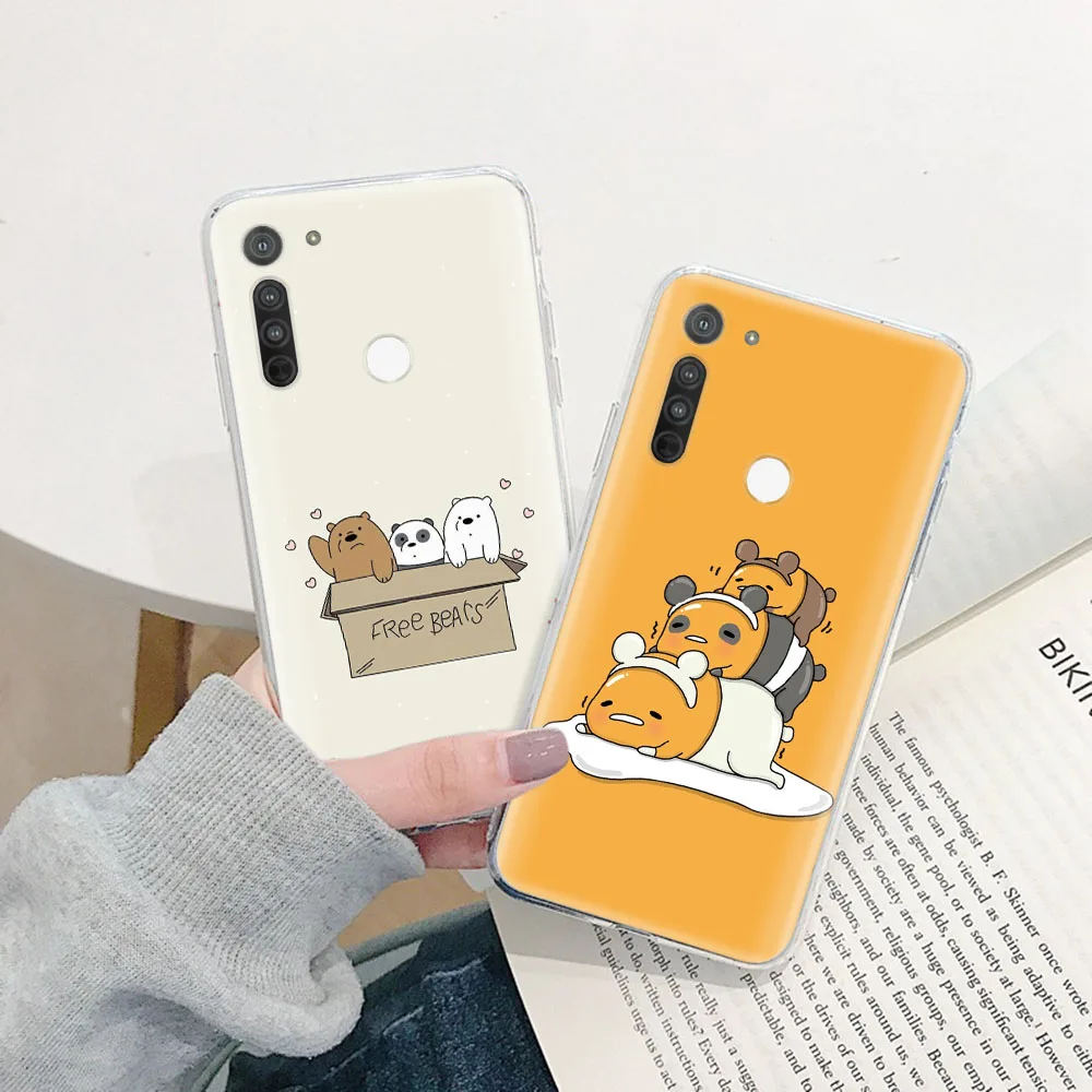 Мягкий чехол для VIVO Y100 Y200 Y18E Y19 Y19S Y20 Y21 Y21T Y22S Y27 Y28S Y75 Y76 Y77T Y36 Y33S Y33T ZR59 Bare Cartoon Bears