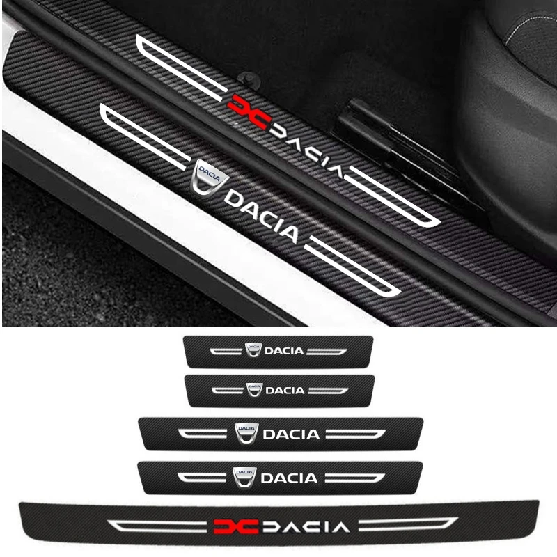 

5 шт. для DACIA Logo Dokker Jogger Duster Spring Logan Sandero beargy Bigster Автомобильный задний бампер наклейка на порог защитные наклейки