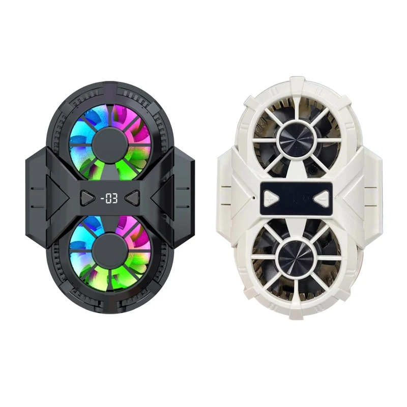 

Smartphone Cooling Fan with RGB Light Multi-gear Adjustment Cellphone Radiator