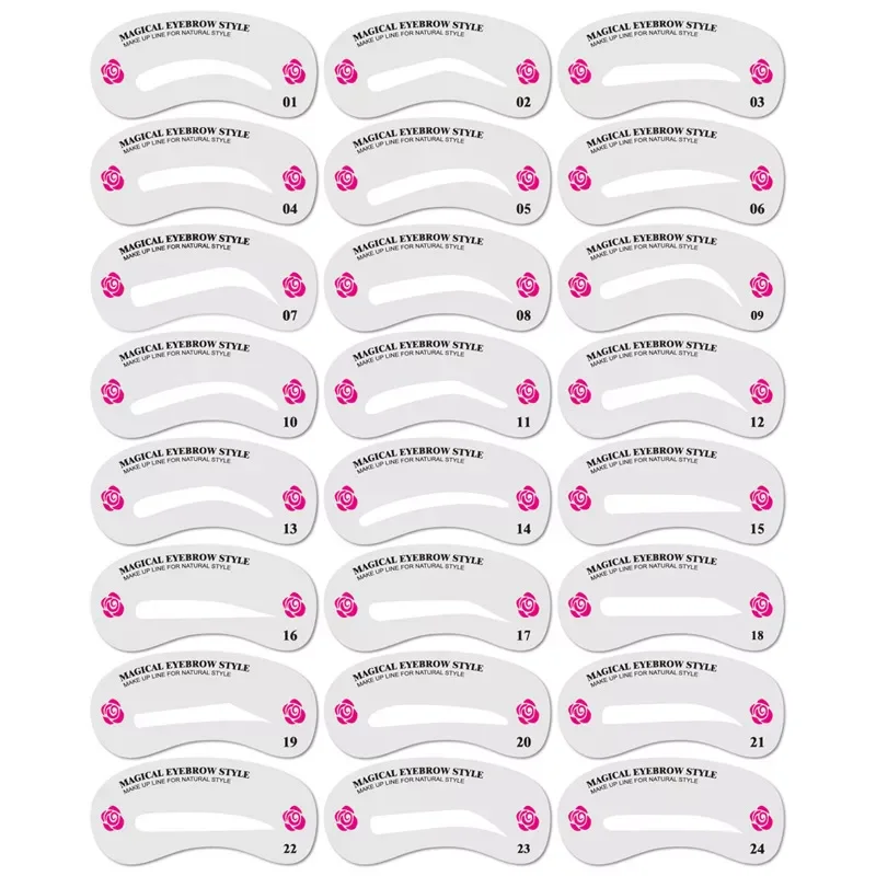 

Styles Eyebrow Shaping Stencils Grooming Kit Makeup Shaper Set Template Tool l For Women Beauty Modelo de sobrancelha