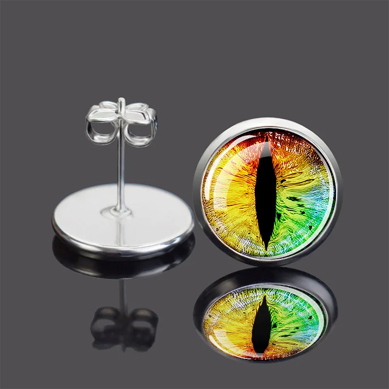 

Simple Evil Eye Stud Earrings for Women Men Round Glass Lucky Turkish Colorful Jewelry Wedding Party Daily Piercing Couple Gift