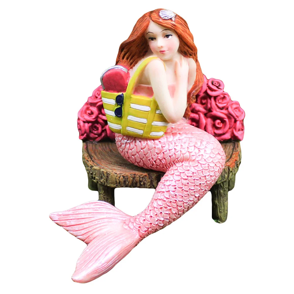 

Маленькая Русалка из смолы, статуя русалки, украшение для дома