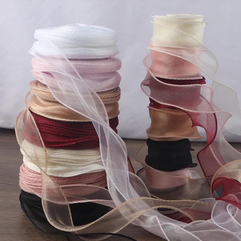 40 лента с рыбьим хвостом букет цветов подарочная упаковка для торта волнистая